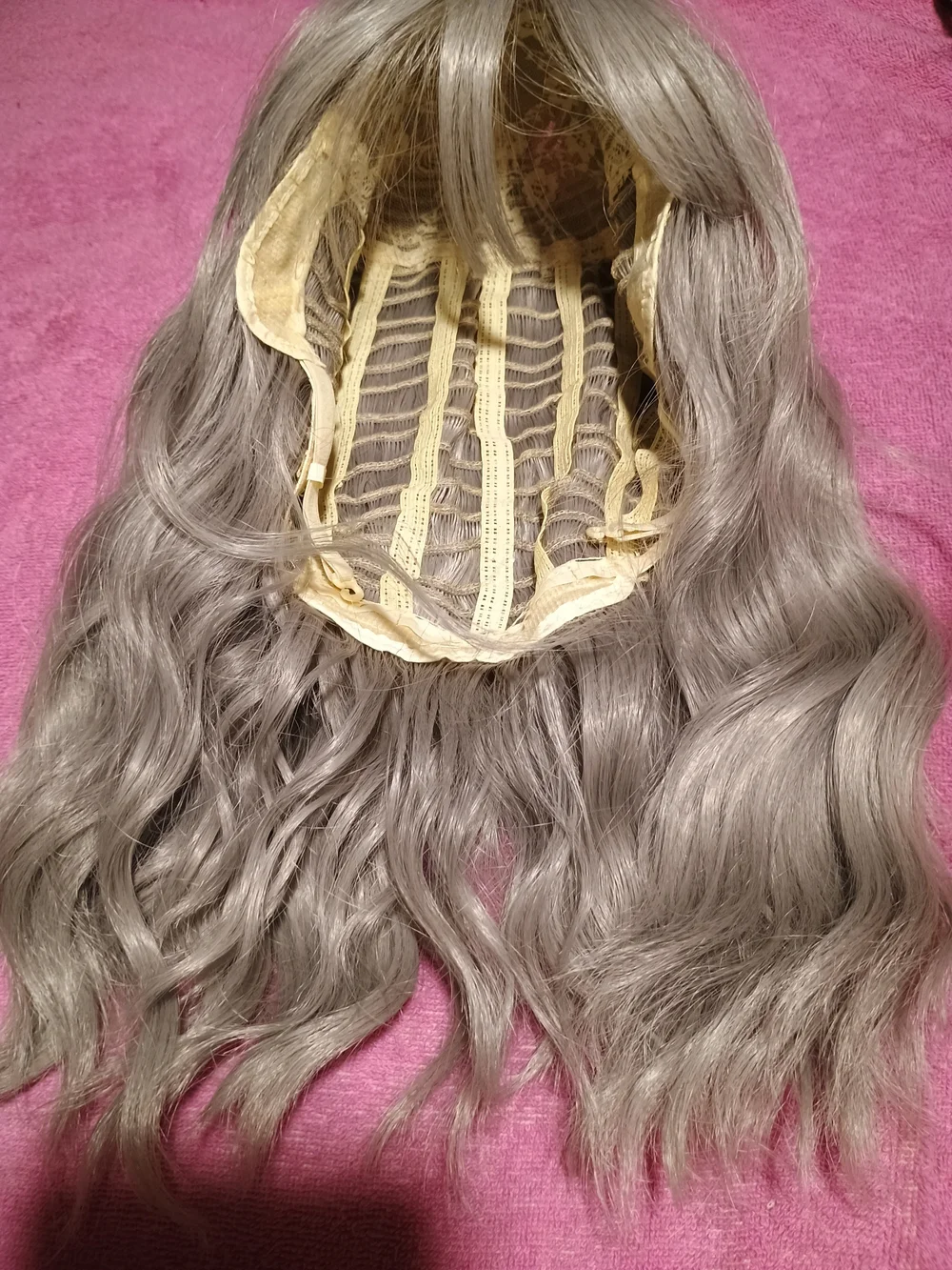 Silvery Gray Wavy Synthetic Hairpiece for Women